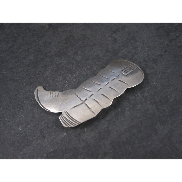 Southwestern Cowboy Boot Brooch Sterling - Picture 9 of 10